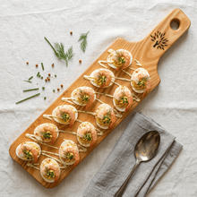 Load image into Gallery viewer, Wood Deviled Egg and Charcuterie Board - FAB Jewelry Designs