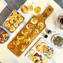 Load image into Gallery viewer, Wood Deviled Egg and Charcuterie Board - FAB Jewelry Designs