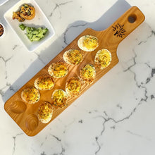 Load image into Gallery viewer, Wood Deviled Egg and Charcuterie Board - FAB Jewelry Designs