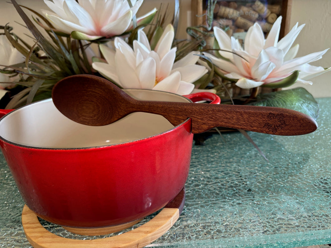 Handcrafted Wooden Spoon with Pot Slot