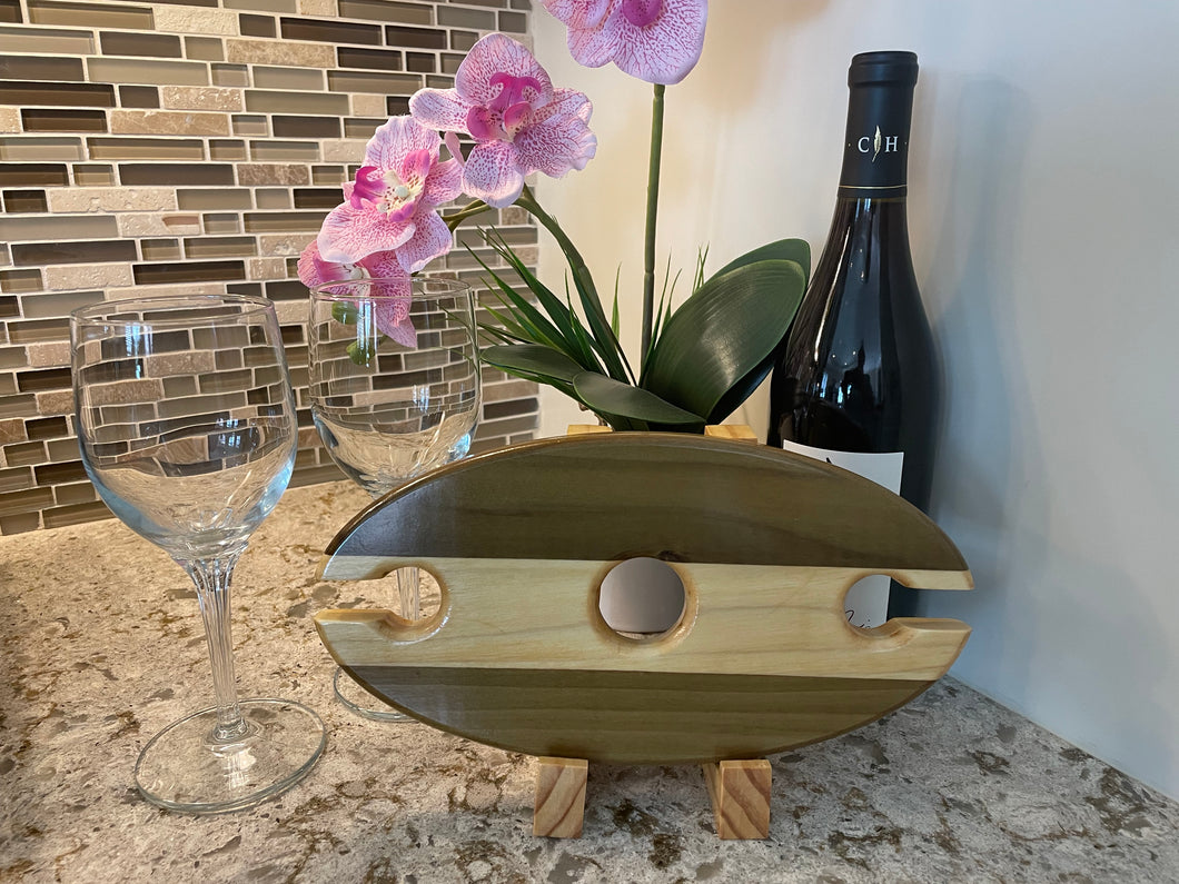 Wine Caddy and Glass Holder - 2